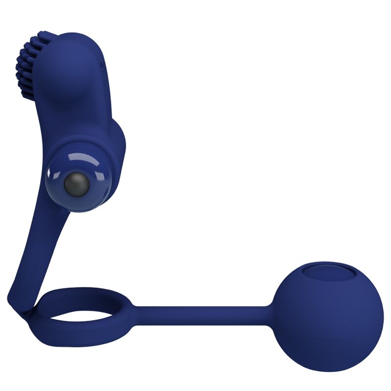 Pretty Love - Remington Doppelvibrationsring Mit Stecker Blau