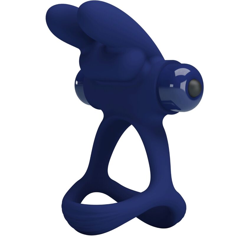 Pretty Love - Francisco Doppelter Vibrationsring Kaninchen Blau