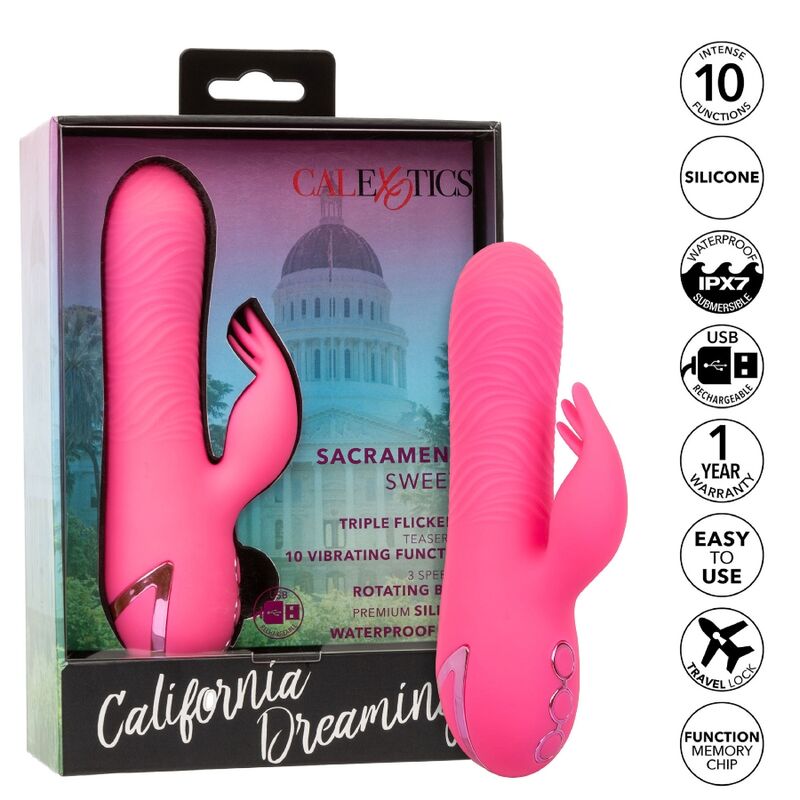 Calexotics - Sacramento Sweetie Vibrator Rabbit Pink Von California Dreaming