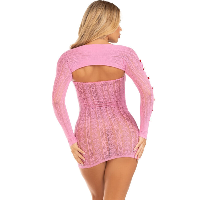 Leg Avenue - Kleid Herz & Schleifen Rosa Einheitsgrã–Sse