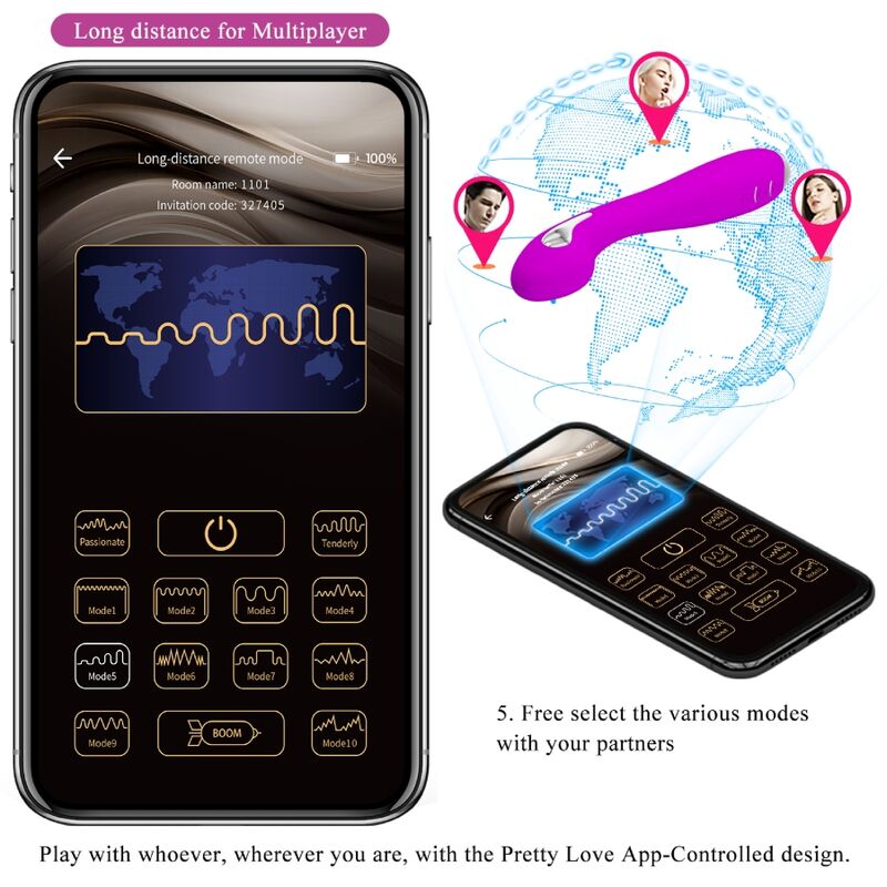 Pretty Love - Hector Elektroschock-Vibrator Kostenlose App Violett