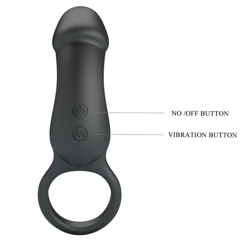 Pretty Love - Trae Vibrationsring Mit Schwarzem Stimulator