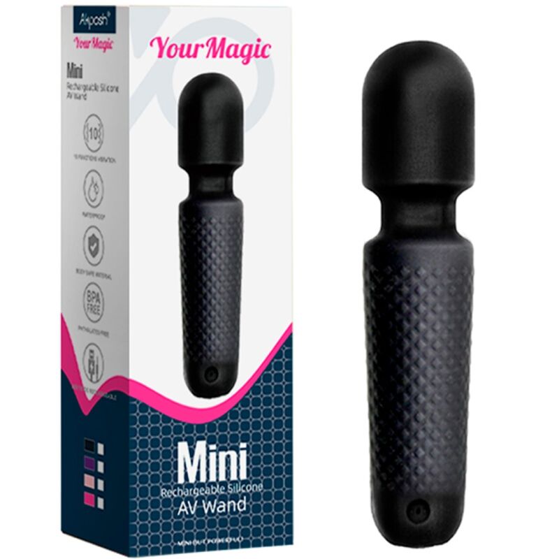 Armony - Your Magic Massager & Vibrator Rechargeable 10 Vibration Modes Wand Points Black
