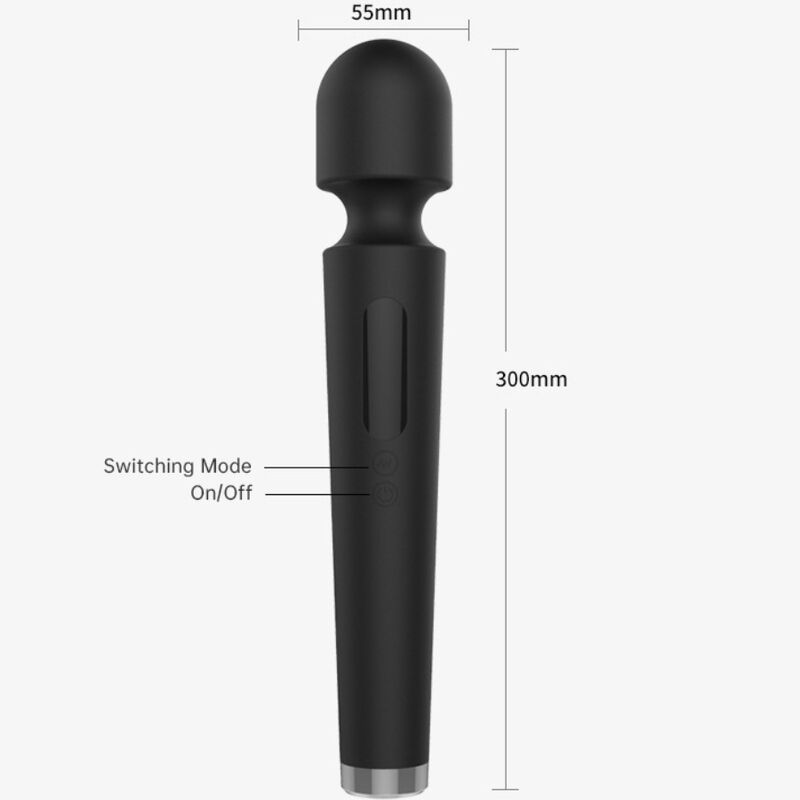 Armony - X Power Grosser Massager & Vibrator 7 Vibrationen Schwarz