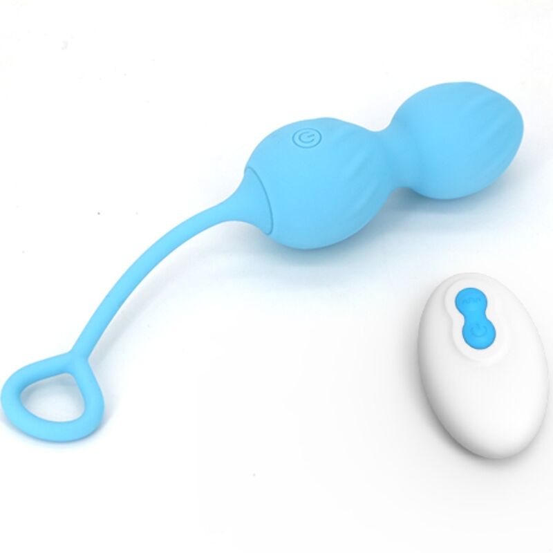 Armony - Blossoms Vaginal Hantel Vibration Fernbedienung 10 Vibrationen Blau