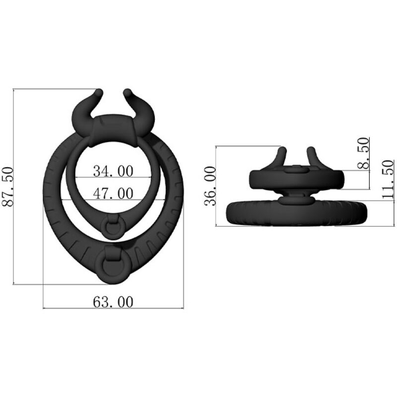 Armony - Bull's Passion Ring Black