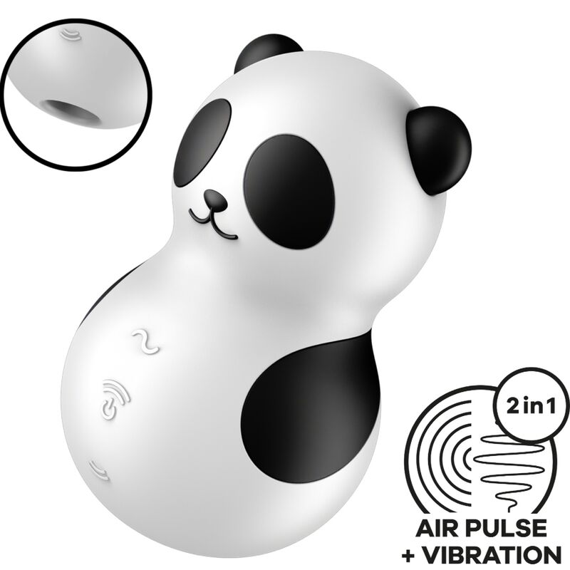 Satisfyer - Pocket Panda Stimulator & Vibrator Schwarz Weiss