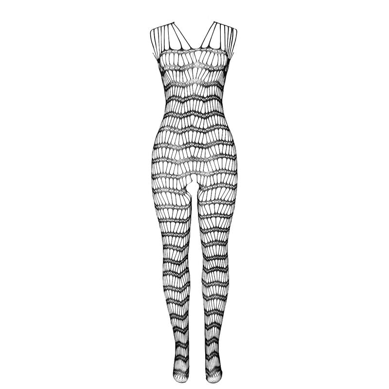 Subblime - 951696 Netz-Bodystocking Ohne Schritt Mit Trgern An Den Schultern Schwarz Eine Grã–Sse