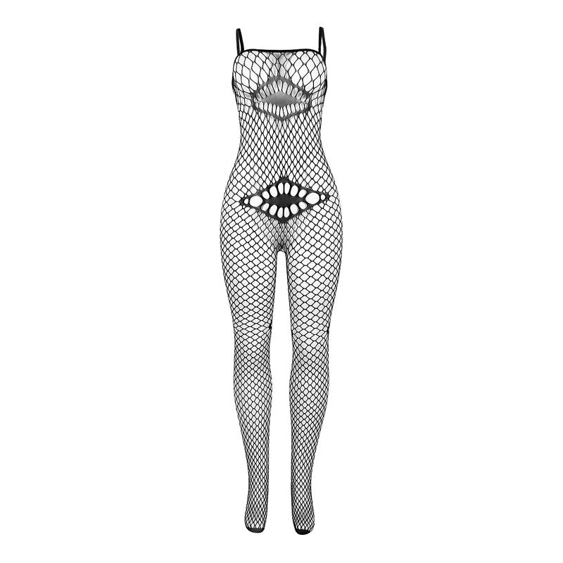 Subblime - 952112 Netz-Bodystocking Mit Details Auf Brust Und Bauch Schwarz Eine Grã–Sse