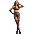 Subblime - 952174 Netz-Bodystocking Mit Handschuhen Und Diamanten Schwarz Eine Grã–Sse