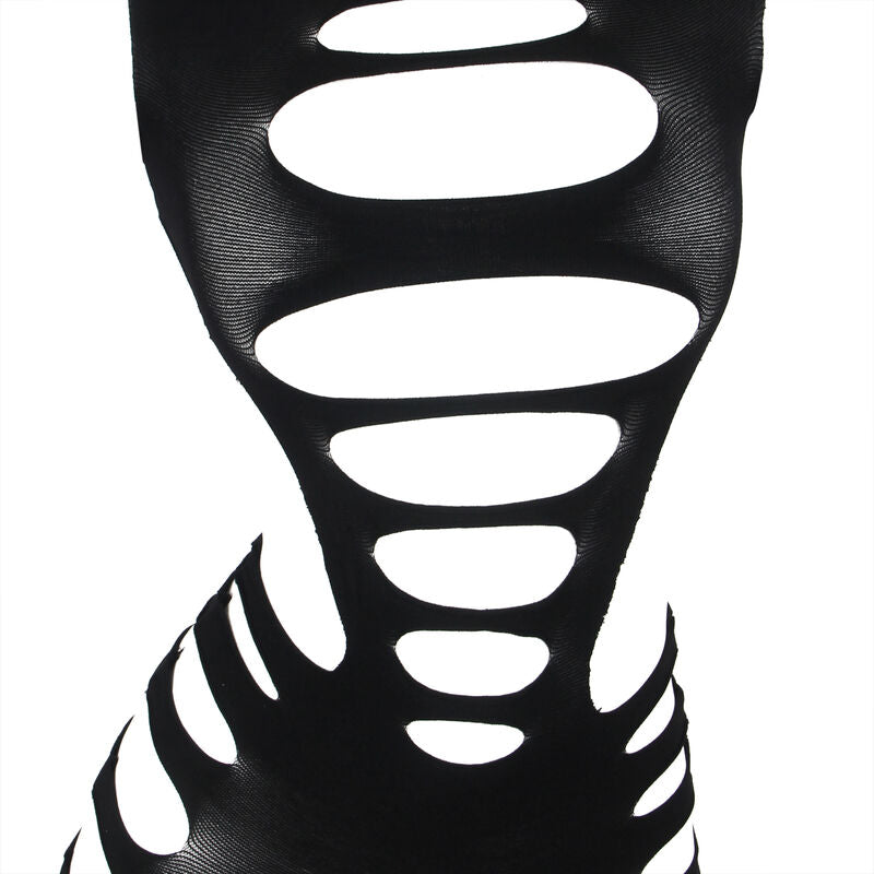 Subblime - 952266 Langrmeliger Elastischer Netz-Kleid Schwarz Eine Grã–Sse