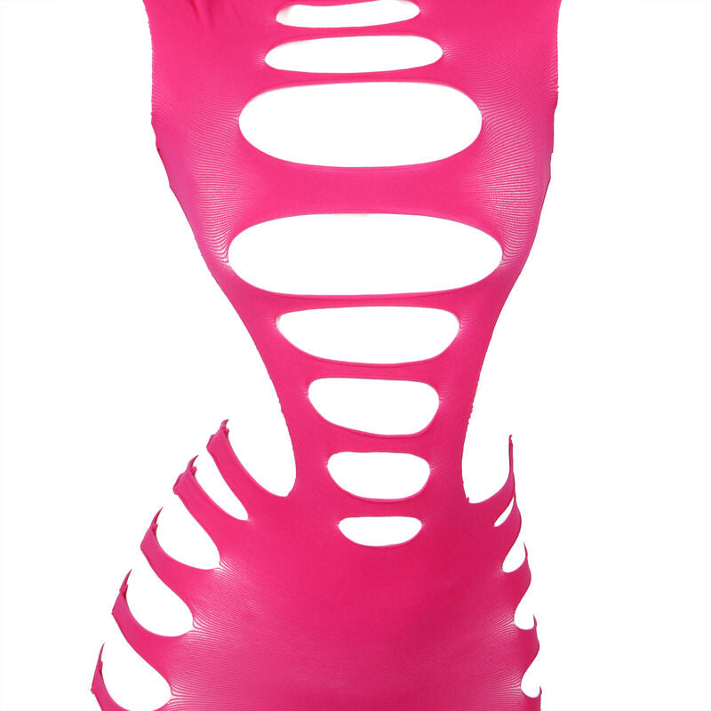 Subblime - 952273 Langrmeliger Elastischer Netz-Kleid Rosa Eine Grã–Sse