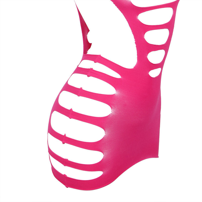Subblime - 952273 Langrmeliger Elastischer Netz-Kleid Rosa Eine Grã–Sse