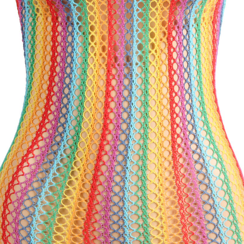 Subblime - 952341 Regenbogen-Netz-Kleid Eine Grã–Sse
