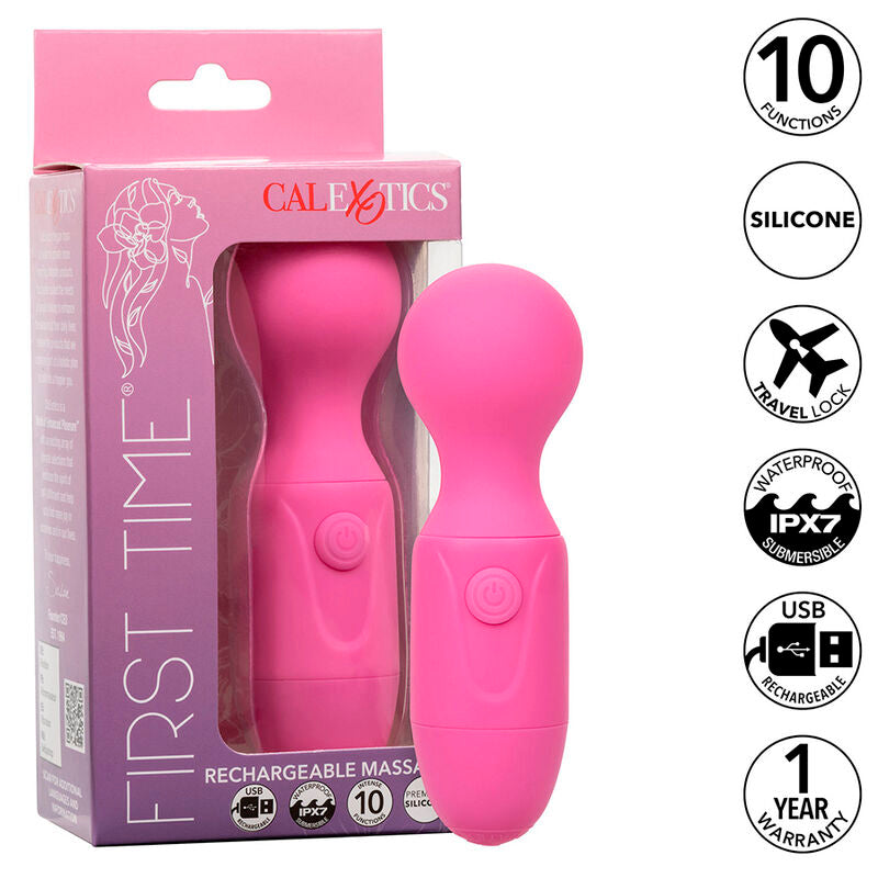 Calexotics - First Time Rechargeable Massager 10 Vibrations Pink