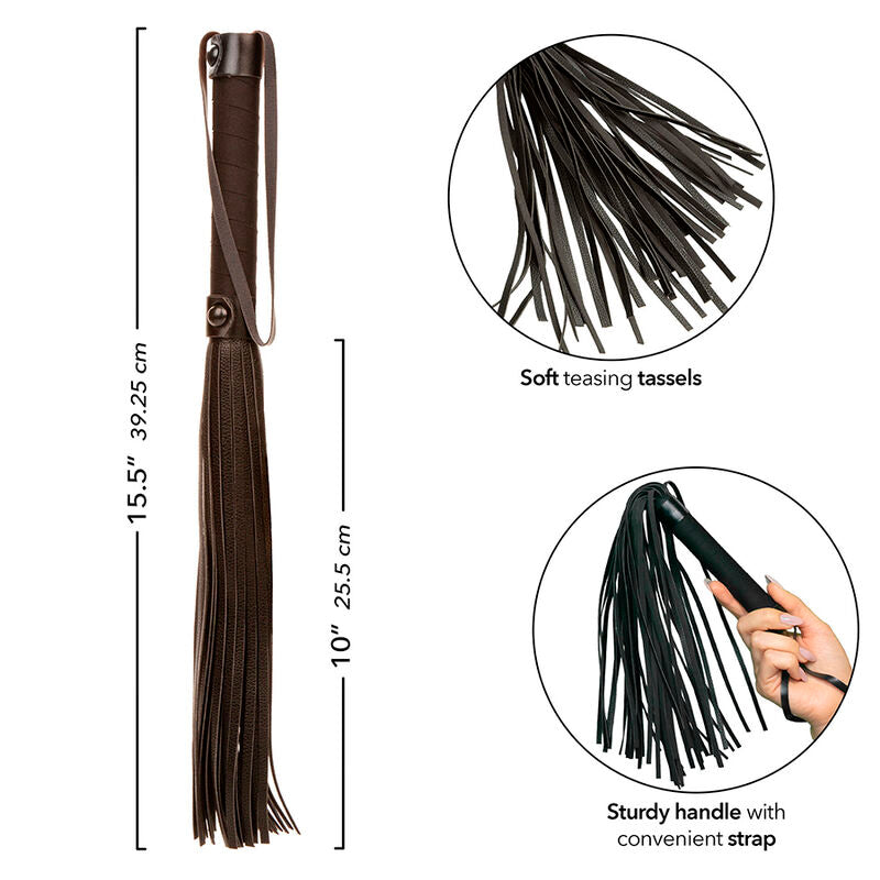 Calexotics - Nocturnal Leather Flogger Black