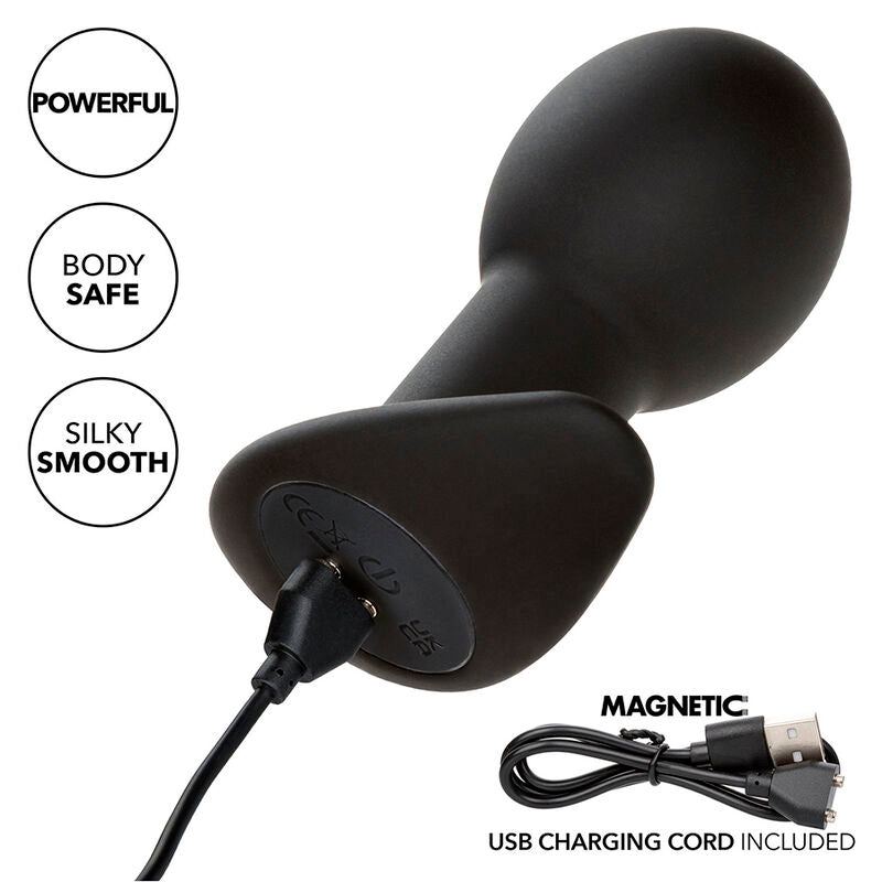CalExotics - Rock Bottom Anal Plug 10 Vibrations Silicone Black