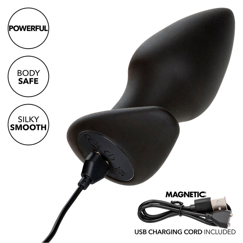 Calexotics - Rock Bottom Perfect Anal Plug 10 Vibrationen Silikon Schwarz