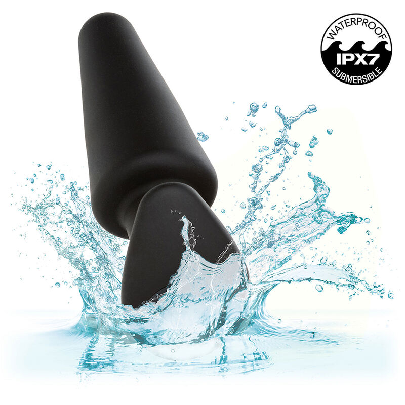 Calexotics - Rock Bottom Tapered Anal Plug 10 Vibraciones Silikon Schwarz