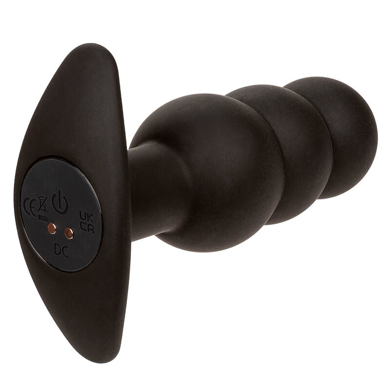 Calexotics - Rock Bottom Anal Plug Mit Perlen 10 Vibrationen Silikon Schwarz