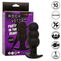 Calexotics - Rock Bottom Anal Plug Mit Perlen 10 Vibrationen Silikon Schwarz