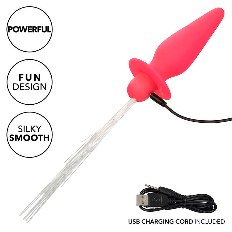 Calexotics - Southern Lights Light Up Leuchtende Analstecker 10 Vibrationen Silikon Rosa