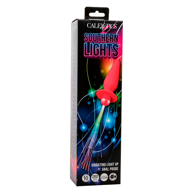 Calexotics - Southern Lights Light Up Leuchtende Analstecker 10 Vibrationen Silikon Rosa