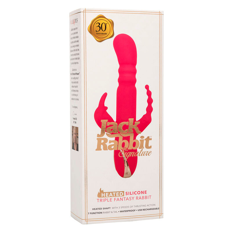 Calexotics - Jack Fantasy Dreifach Beheizter Vibrator Rabbit Rosa