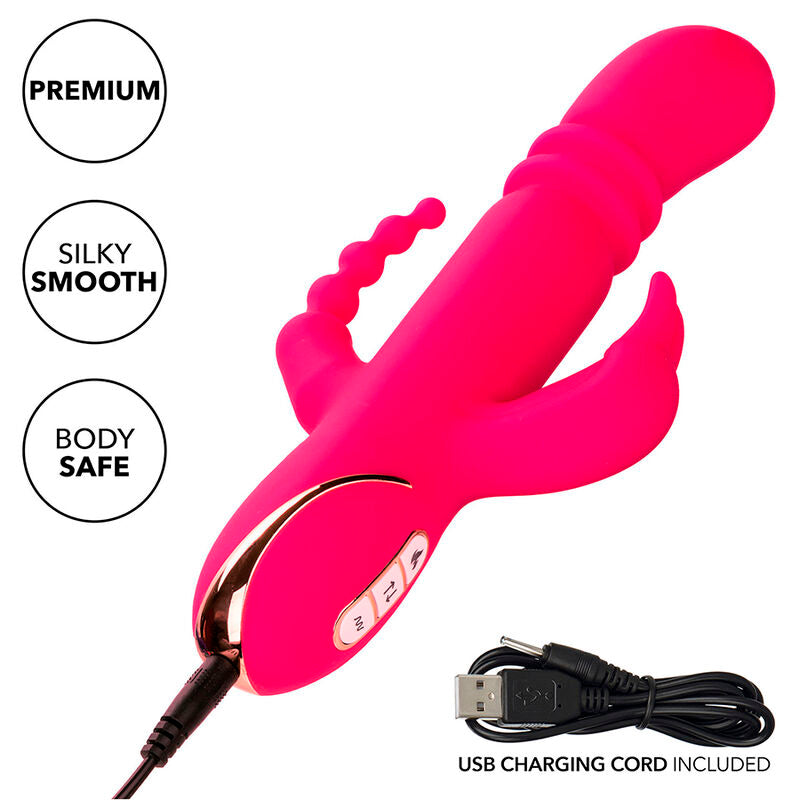 Calexotics - Jack Fantasy Dreifach Beheizter Vibrator Rabbit Rosa