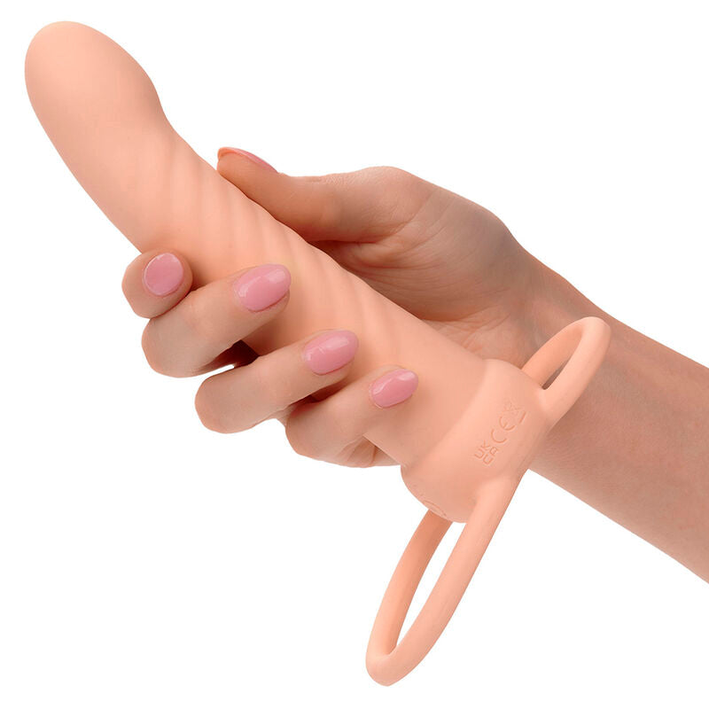 Calexotics - Maxx Ribbed Dual Penetrator 10 Vibrationen Fleisch