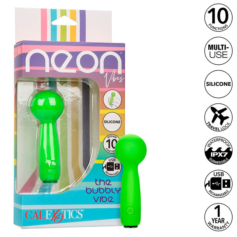 Calexotics - Neon Vibes The Bubbly Vibe Mini-Massager 10 Vibrationen Grãœn