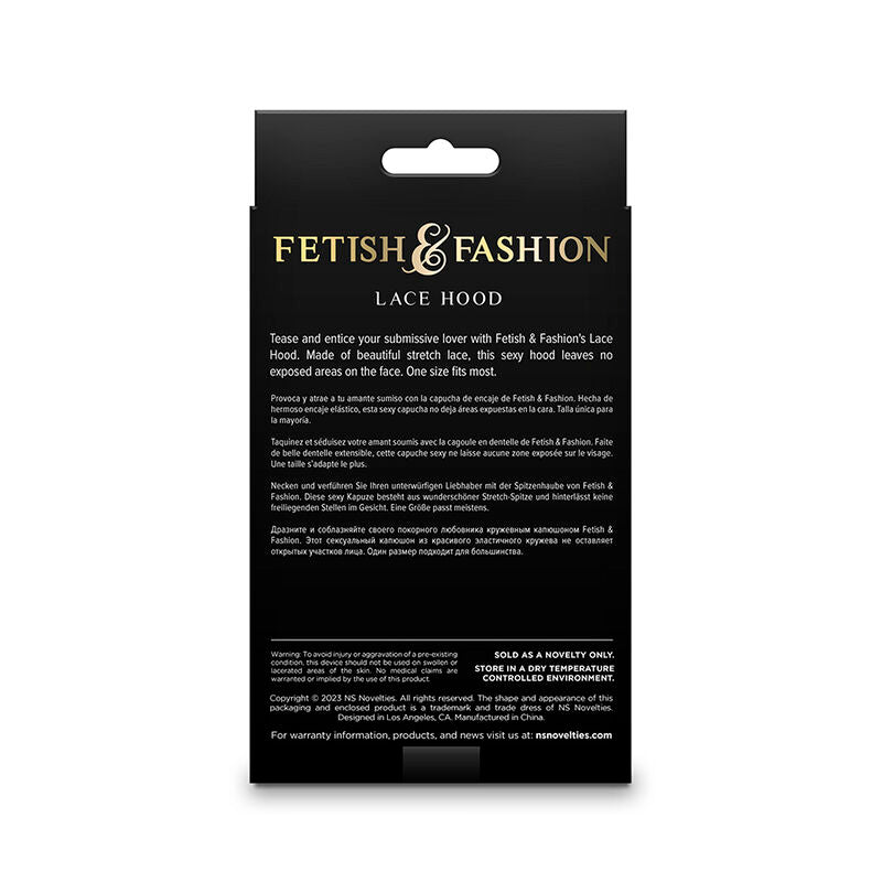 Ns Novelties - Fetish & Fashion Spitzenhaube Schwarz