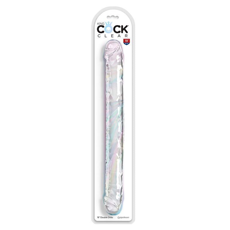 King Cock - Double Trouble Double Dildo 46 cm Clear