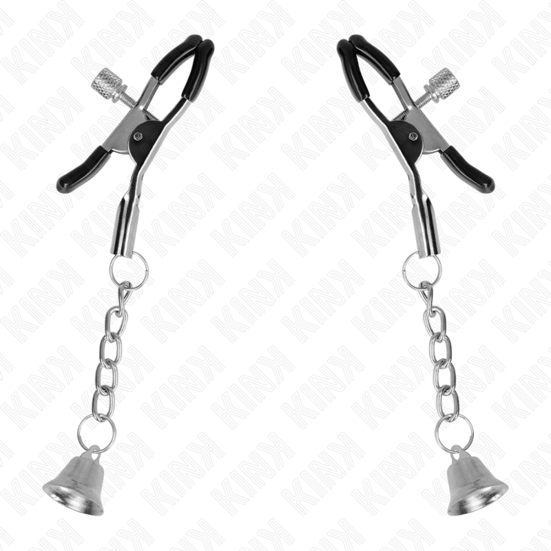 Kink - Silberne Nippelklemmen Mit Glockenanhã„Nger 6 Cm