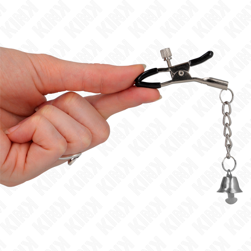 Kink - Silberne Nippelklemmen Mit Glockenanhã„Nger 6 Cm