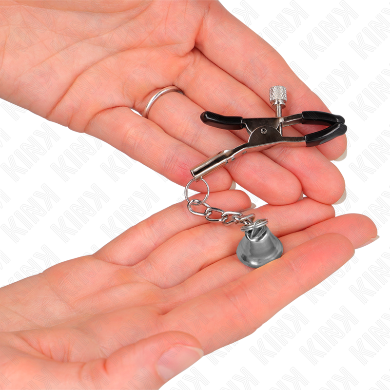 Kink - Silberne Nippelklemmen Mit Glockenanhã„Nger 6 Cm