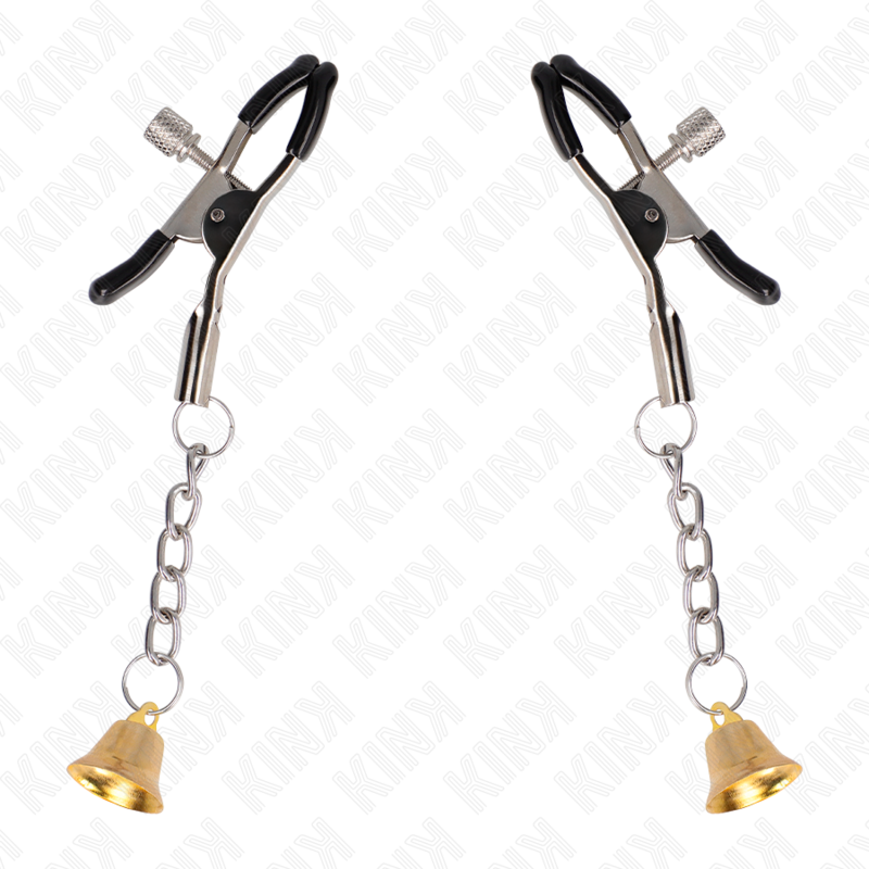 Kink - Goldene Nippelklemmen Mit Glockenanhã„Nger 6 Cm