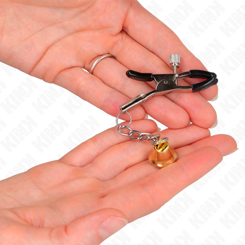 Kink - Goldene Nippelklemmen Mit Glockenanhã„Nger 6 Cm