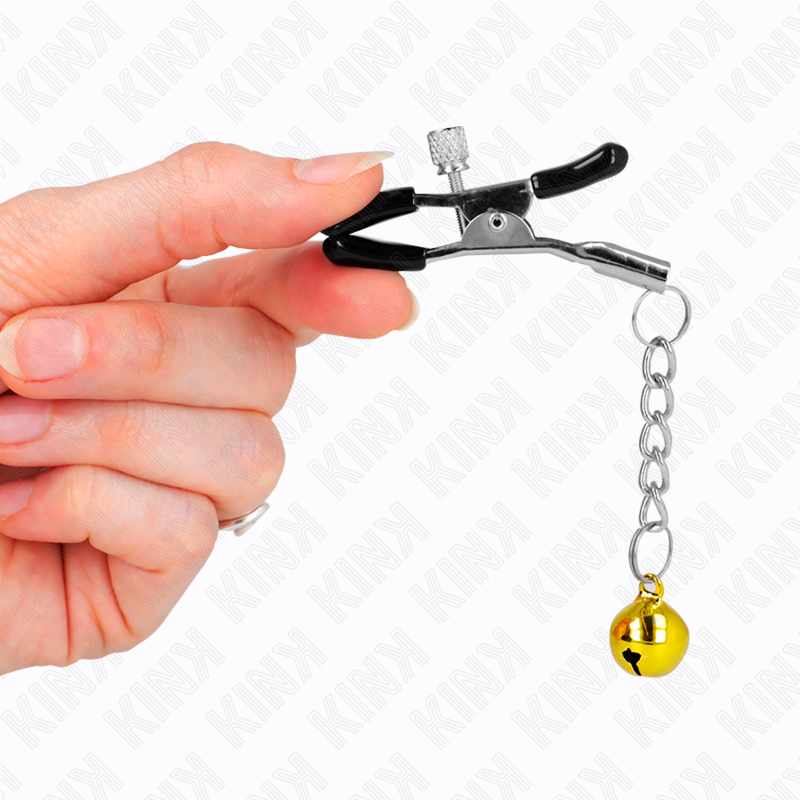 Kink - Goldene Jingle Bell Anhã„Nger-Nippelklammern 6 Cm