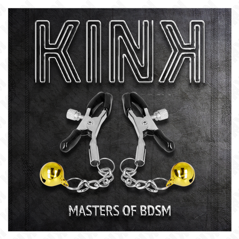 Kink - Goldene Jingle Bell Anhã„Nger-Nippelklammern 6 Cm