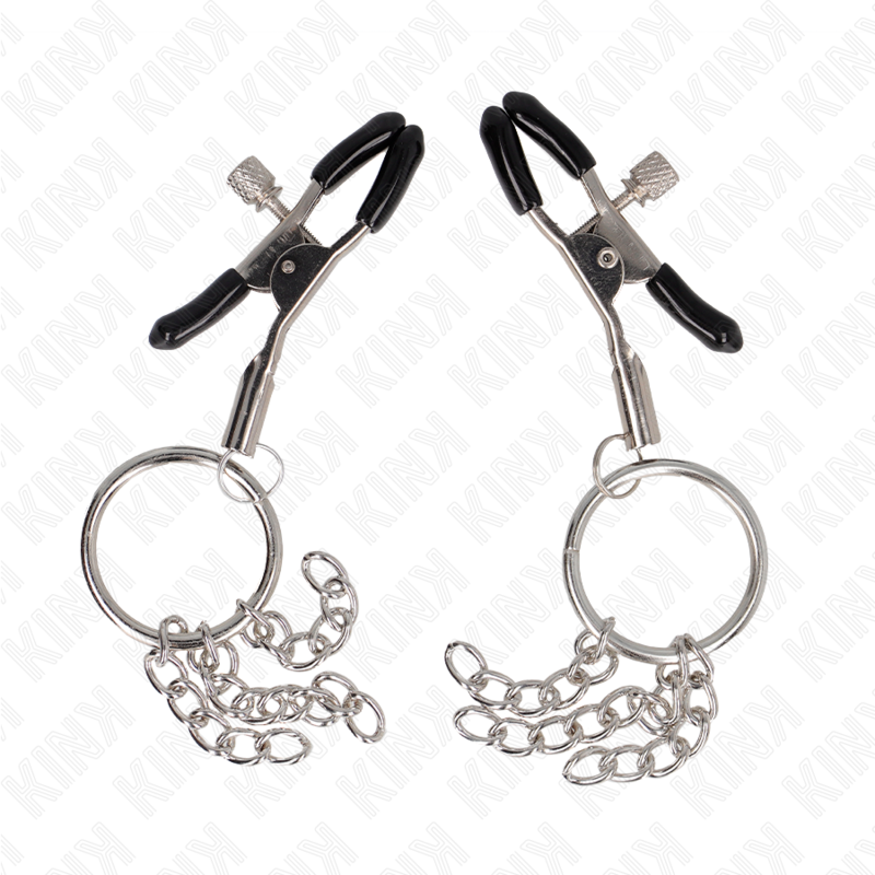 Kink - O-Ring Nippelklemme Und Kleine Kette Silber 6 Cm