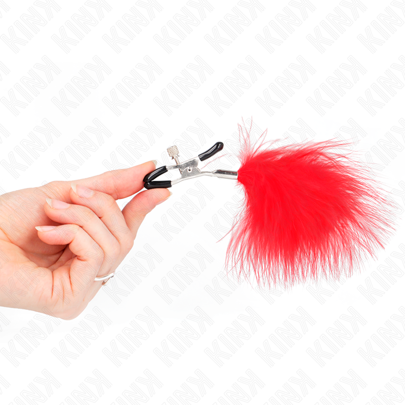 Kink - Federnippenklemme Rot 7 Cm