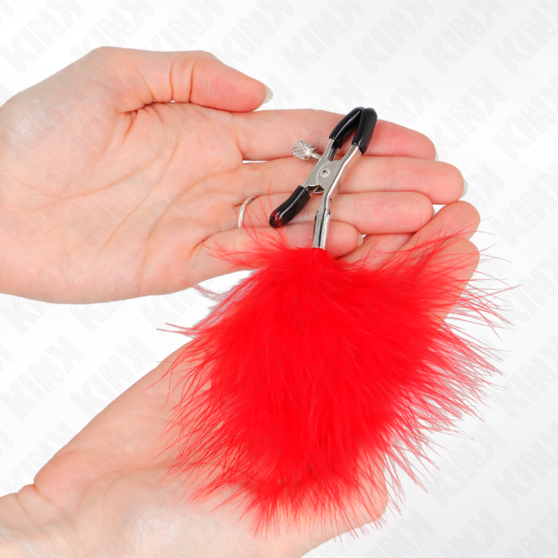 Kink - Federnippenklemme Rot 7 Cm