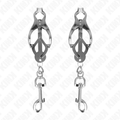 Kink - Japanische Kleeblatt-Nippelklammern Mit Haken Silber