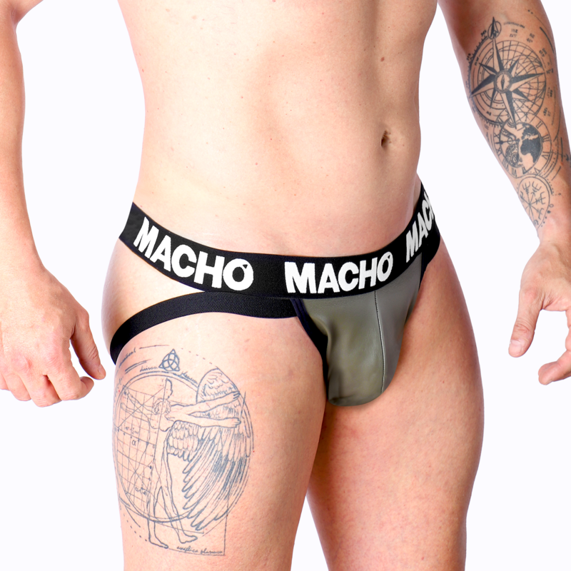 MACHO - MX27GR JOCK LEDER GRAU BEIGE M
