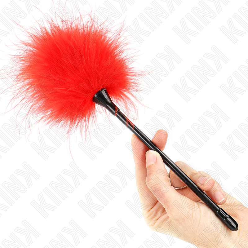 Kink - Rote Kitzelfedern Fãœr Das Bondage-Set 27 Cm