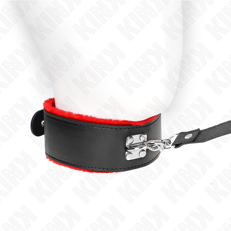 Kink - Halskette Mit Gãœrtel 116 Cm Mit Rotem Lederband Verstellbar 40-48 Cm X 6 Cm