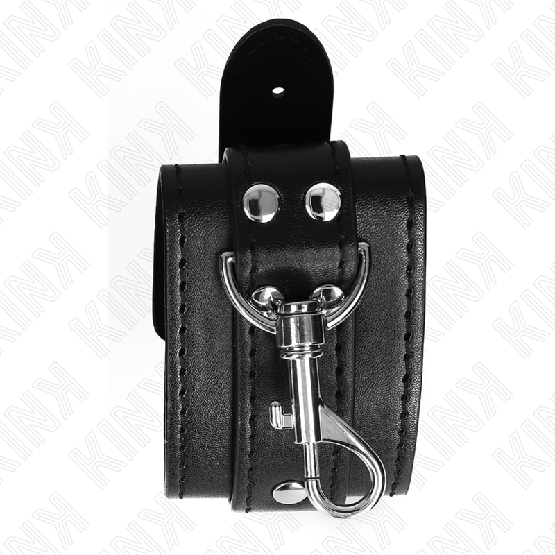 Kink - Abschlieãÿbare Dungeon Handgelenksfesseln Schwarz Verstellbar 21-28 Cm X 5,5 Cm