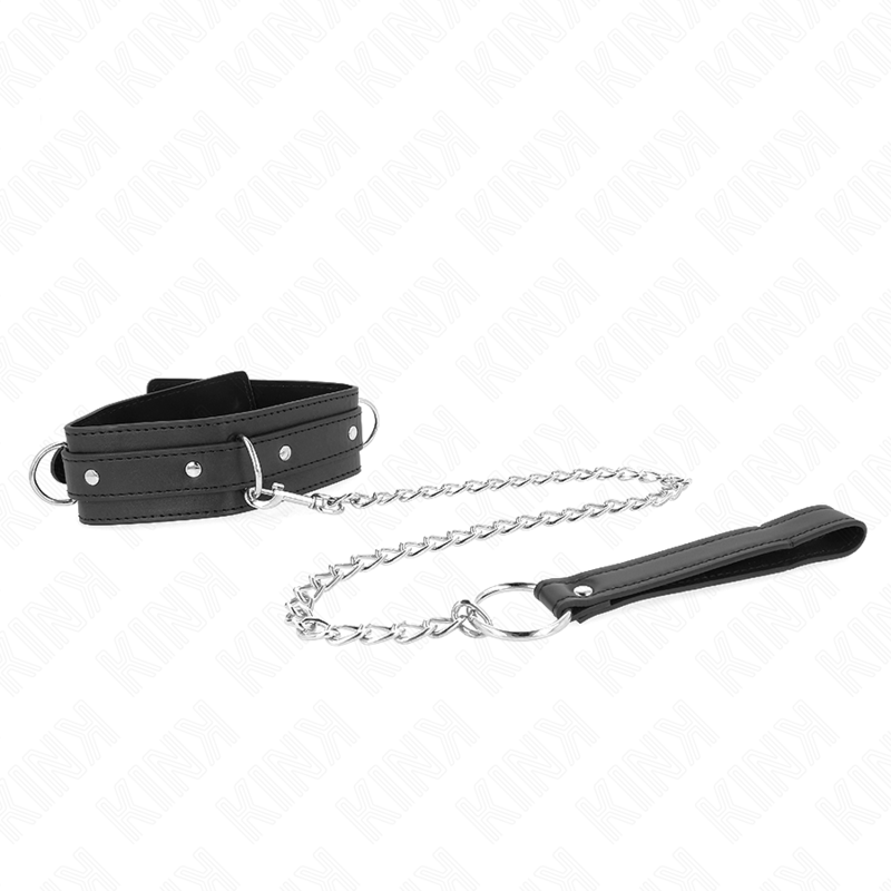 Kink - Halskette Mit Leine 65 Cm 3 Ring Modell 1 Verstellbar 38-49 Cm X 5 Cm