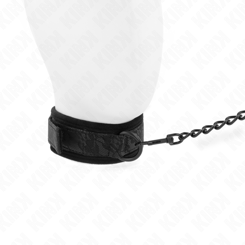 Kink - Basismodell Halsband Mit Leine 77 Cm Modell 5 Verstellbar 34-54 Cm X 5 Cm